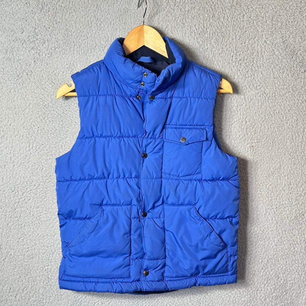 GapKids Vest Kids L 10 Blue Sleeveless Button Closure Puffer Zip Snap Vest